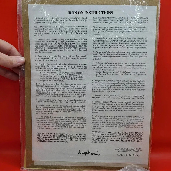 Vtg Stephanie's Collection Color Iron-On Transfer Lot Vegetables Flowers-sealed - Picture 2 of 2